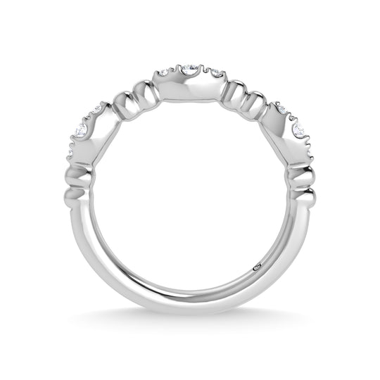 14K White Gold Diamond 1/5 ct tw. Stackable band