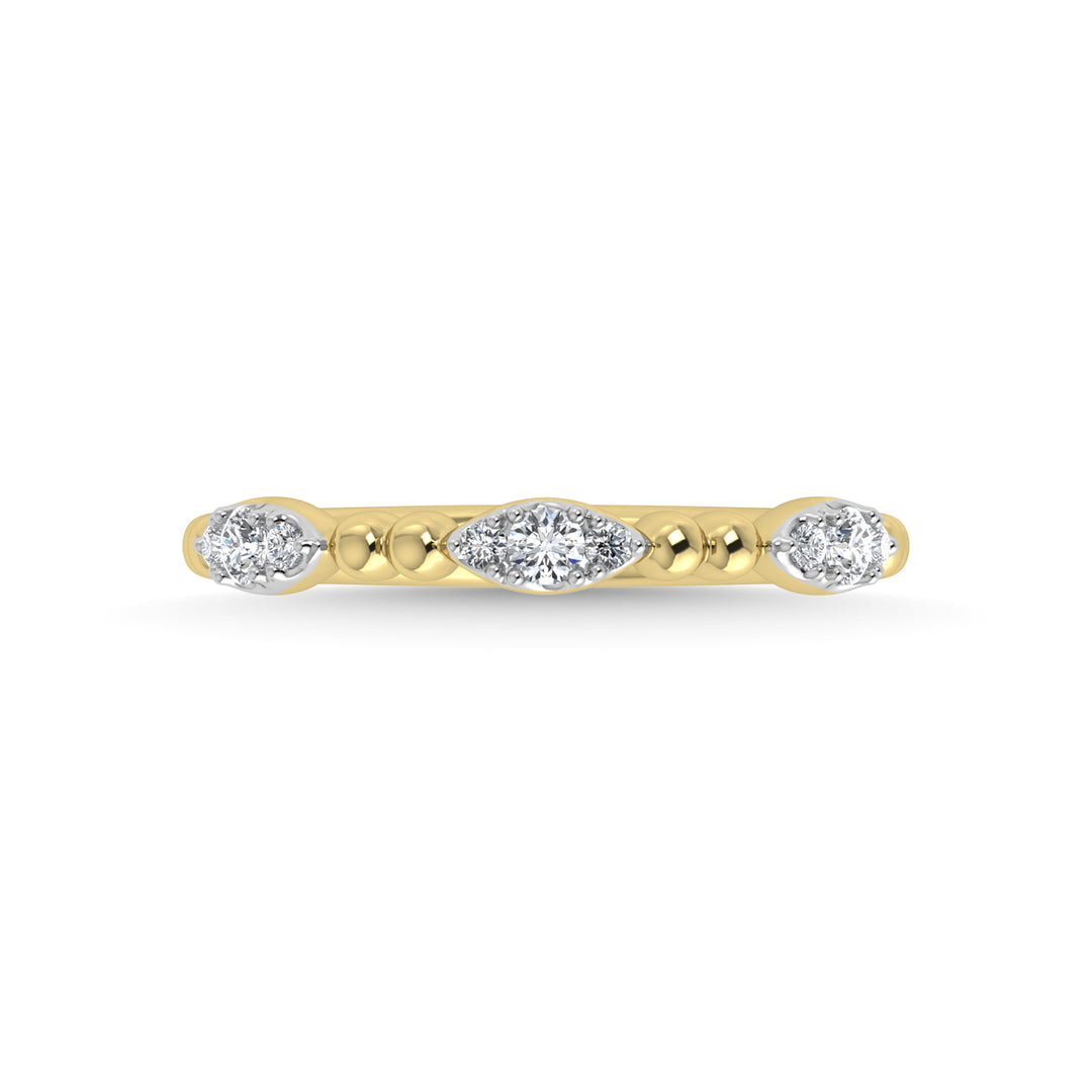 1/5 carat total 14k yellow gold diamond. Stackable band