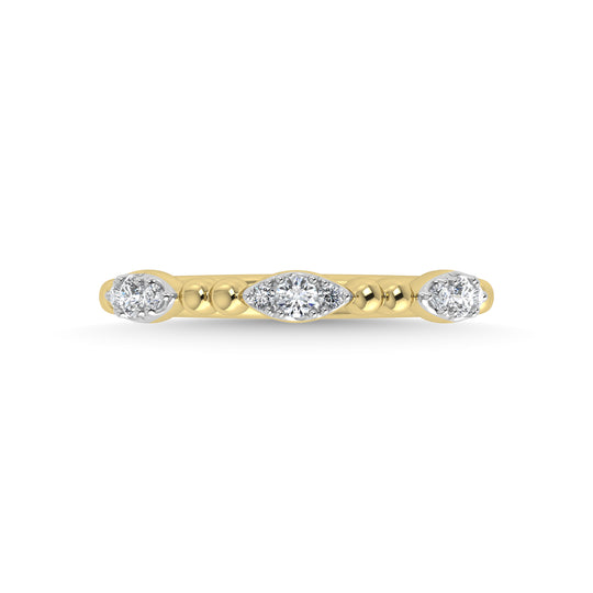 1/5 carat total 14k yellow gold diamond. Stackable band
