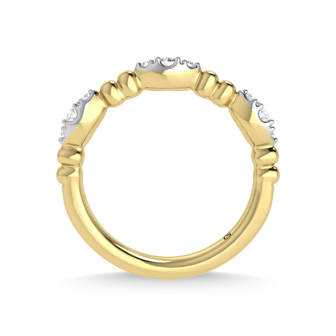 1/5 carat total 14k yellow gold diamond. Stackable band