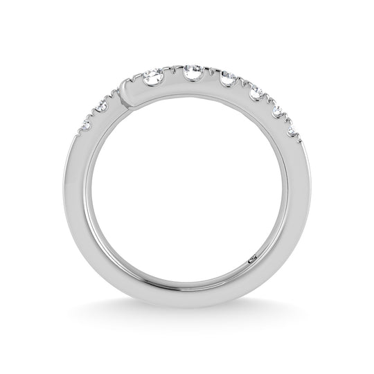 Diamante en oro blanco de 14 quilates, 7/8 quilates total. Anillo de moda