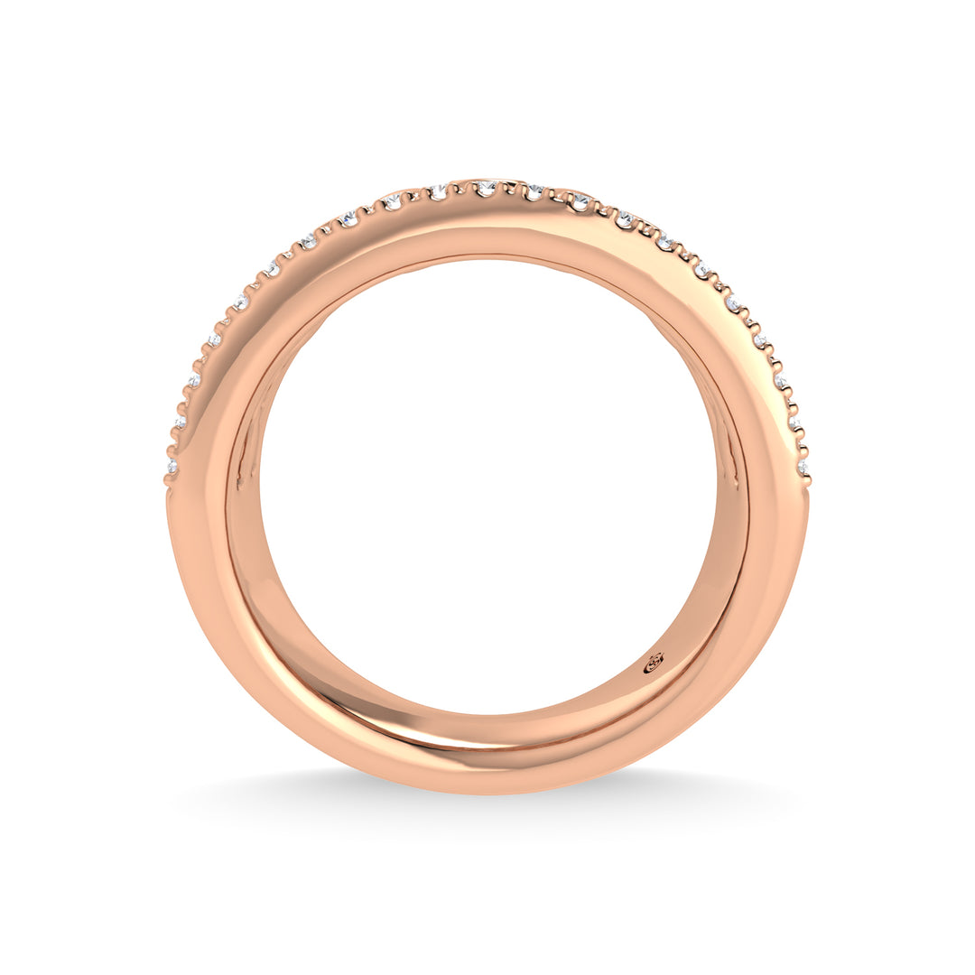 Diamante de dos tonos de 14 quilates, 1/2 qt.Tw. banda de moda