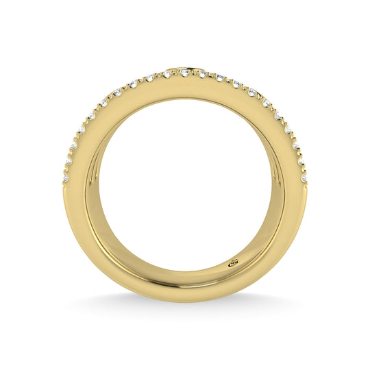 Diamante de dos tonos de 14 quilates, 1/2 qt.Tw. banda de moda