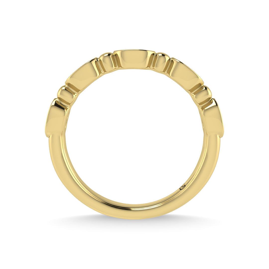 Diamante de oro amarillo de 14 quilates de 1/20 quilates total. Banda apilable