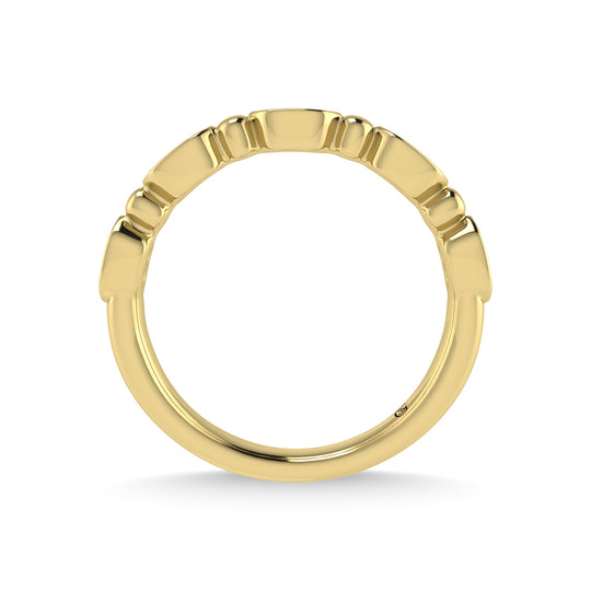 Diamante de oro amarillo de 14 quilates de 1/20 quilates total. Banda apilable