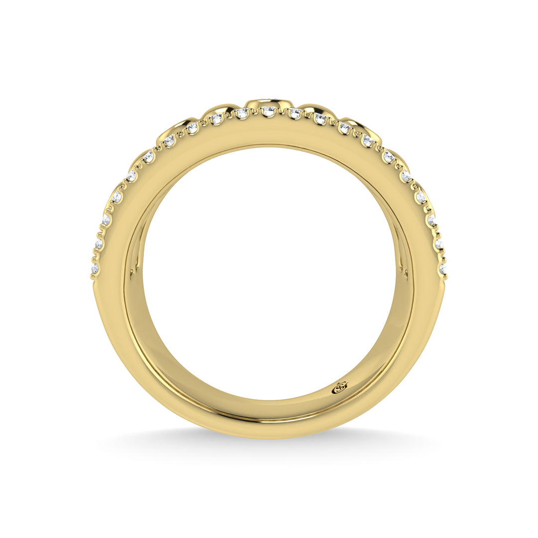 Diamante de dos tonos de 14 quilates, 1/2 qt.Tw. Anillo de moda