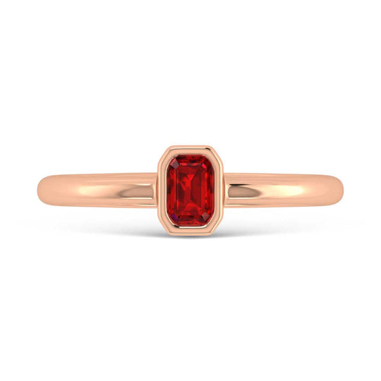 1/3 ct. 14K Rose Gold Diamond &amp; Ruby Fashion Ring