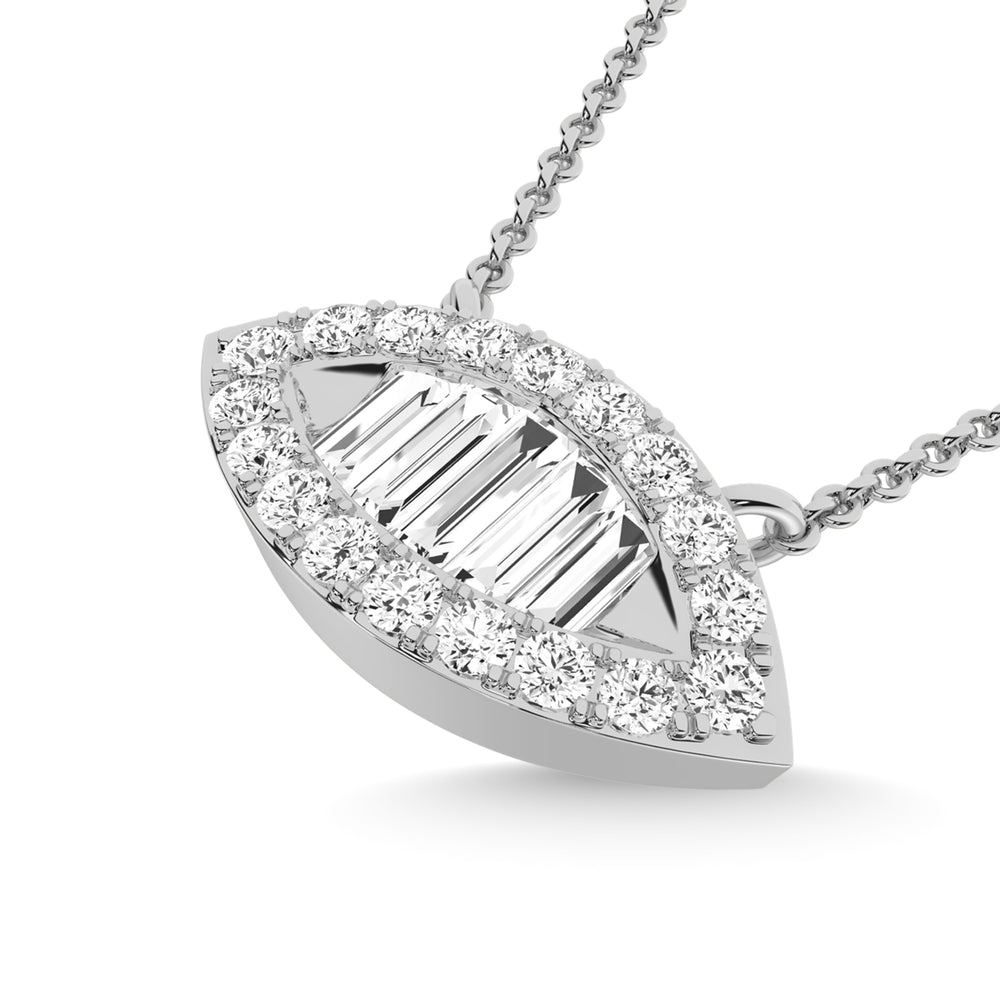 1/5 carat total 14K white gold diamond fashion pendant