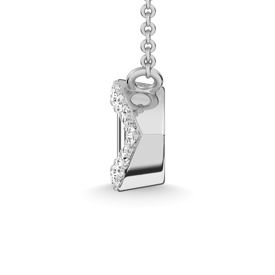 1/5 carat total 14K white gold diamond fashion pendant