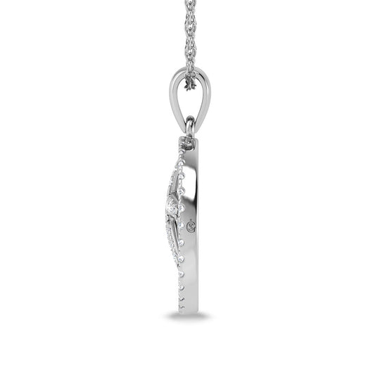 1/2 ct. 14K White Gold Diamond Starfish Pendant