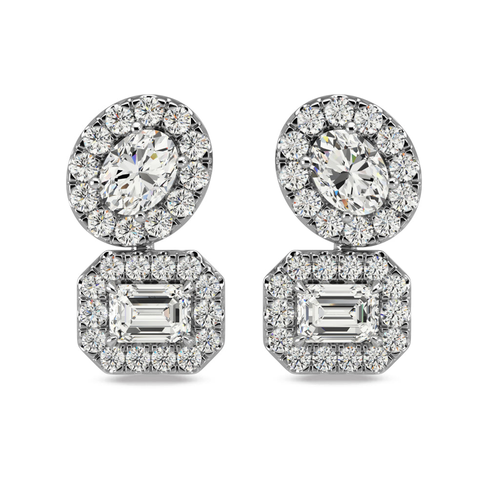 7/8 ct.tw Diamond Fashion Earrings in 14k White Gold