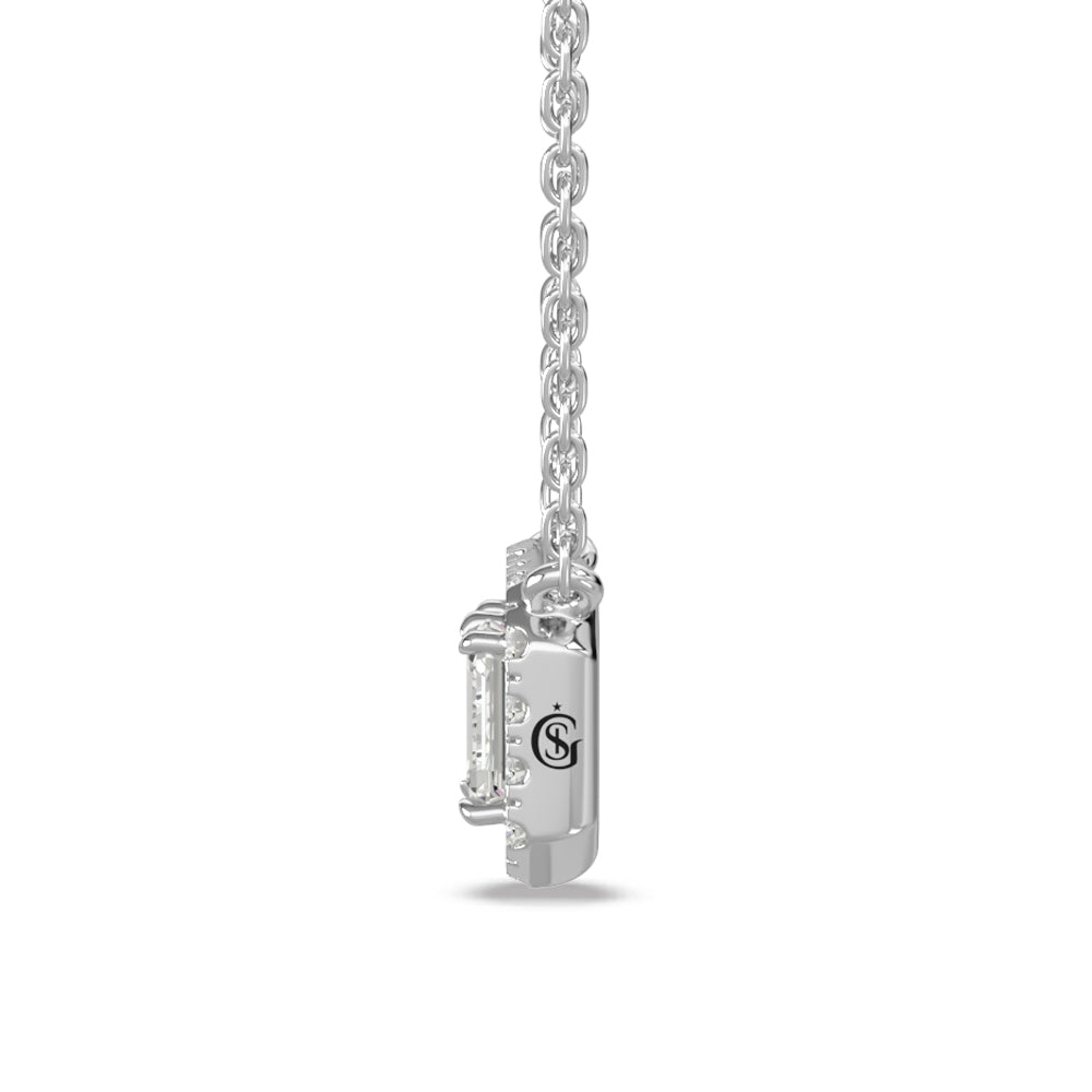 14K white gold fashion necklace with 5/8 carat total diamonds