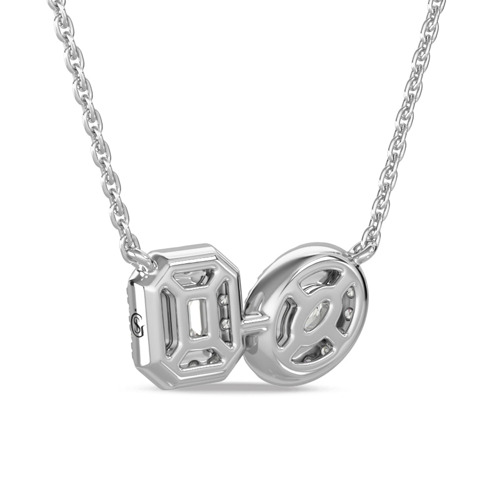 14K white gold fashion necklace with 5/8 carat total diamonds