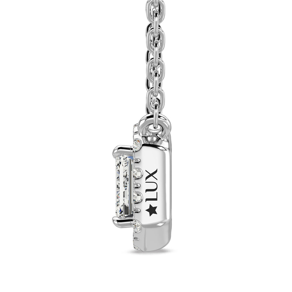 14K white gold fashion necklace with 1/2 ct.tw diamonds