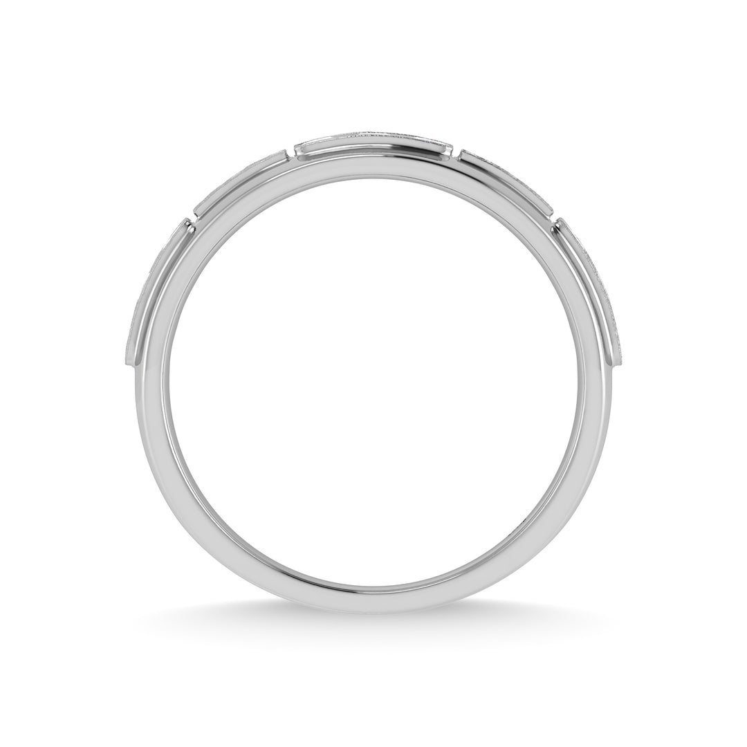 Diamante en oro blanco de 14 quilates de 5/8 quilates total. Banda de m√°quina para hombre