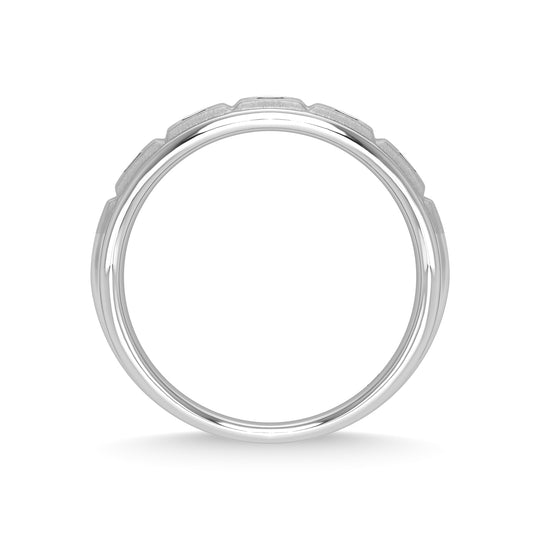 1/2 ct. 14K White Gold Diamond Men's Machine Band