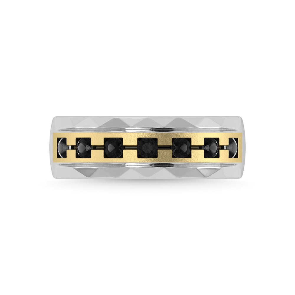 1/2 ct. 14K White Gold Diamond Men's Machine Band