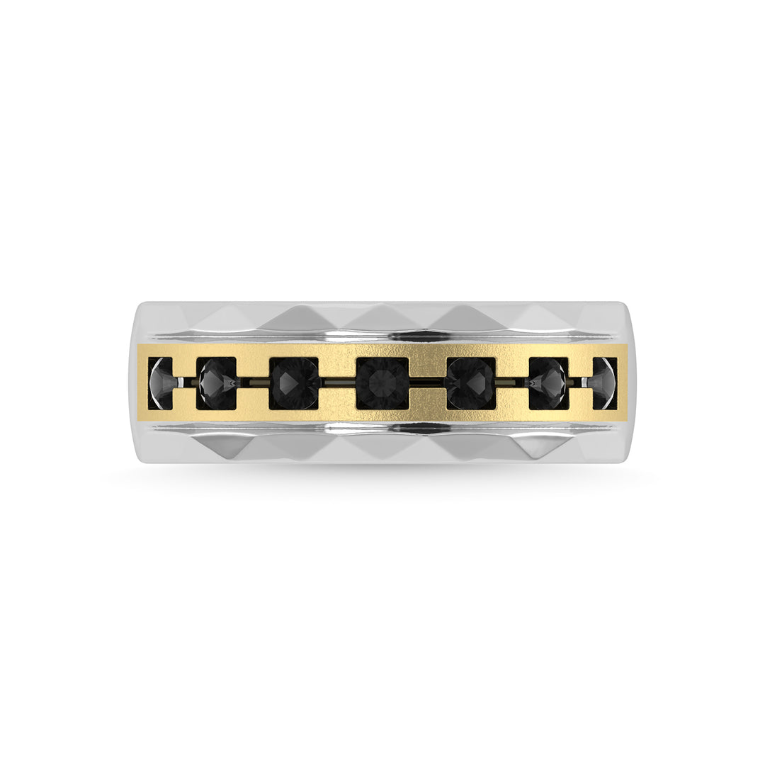 1/2 ct. 14K White Gold Diamond Men's Machine Band
