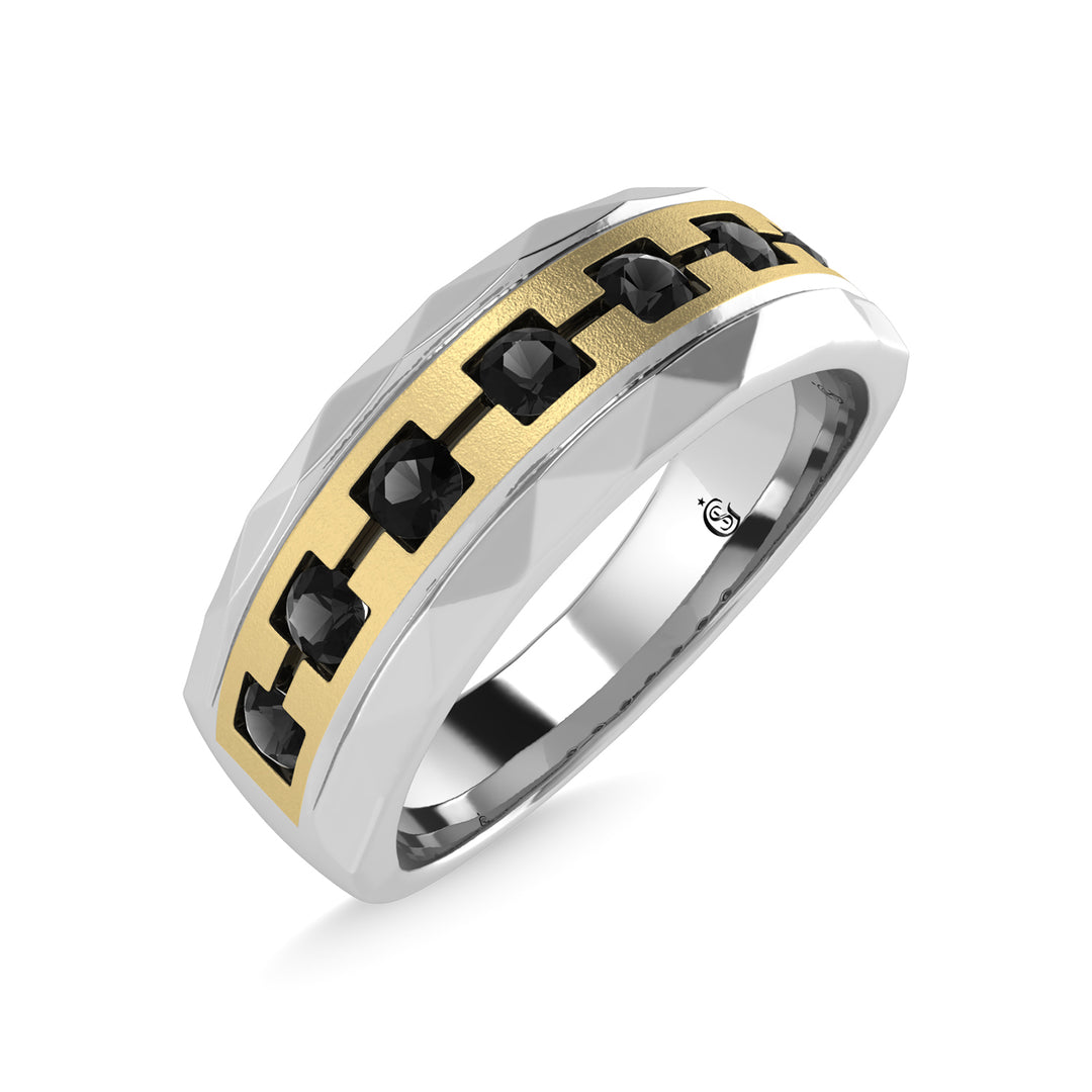 1/2 ct. 14K White Gold Diamond Men's Machine Band