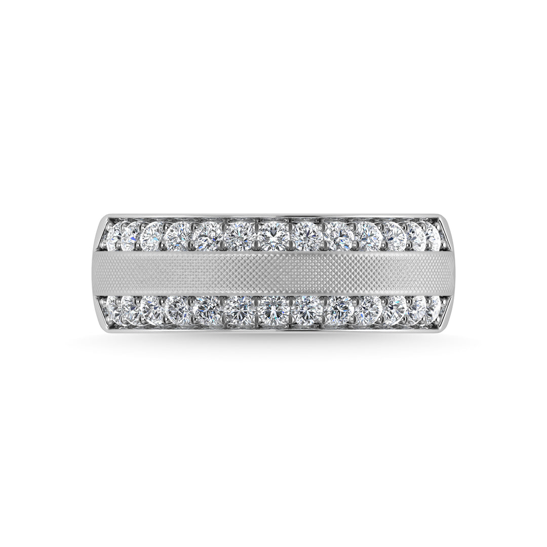 1 ct. total 14K white gold diamond men's ring