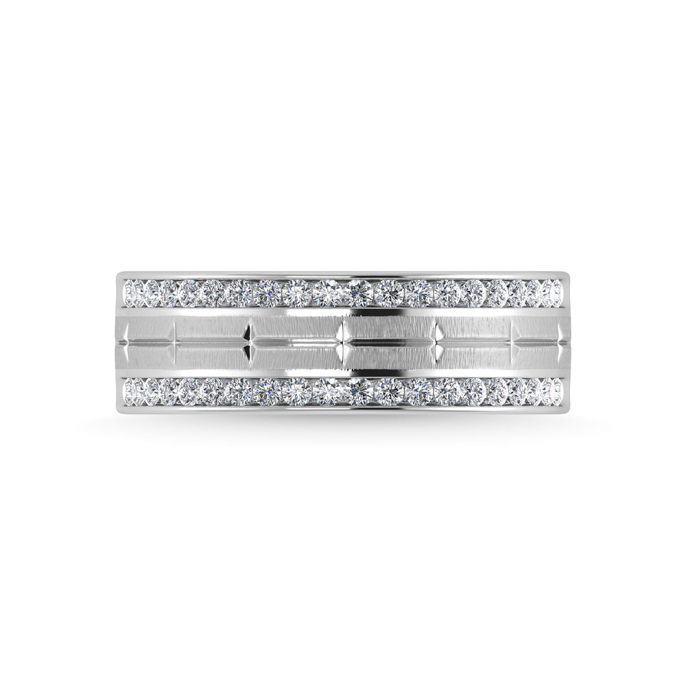 1/2 ct. 14K White Gold Diamond Men's Machine Band