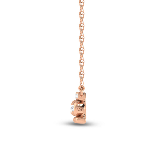 14K Rose Gold 3/8 ct. Diamond Fashion Necklace