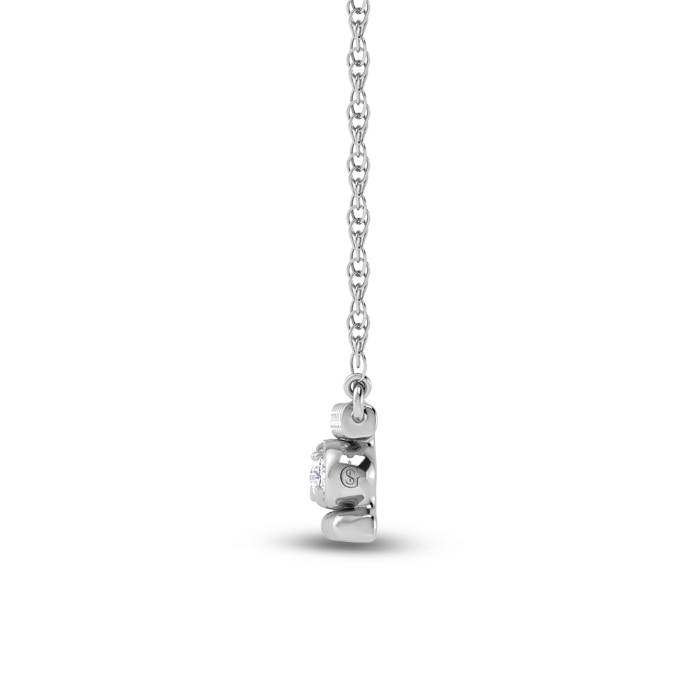 3/8 carat total diamond in 14k white gold. Fashion necklace