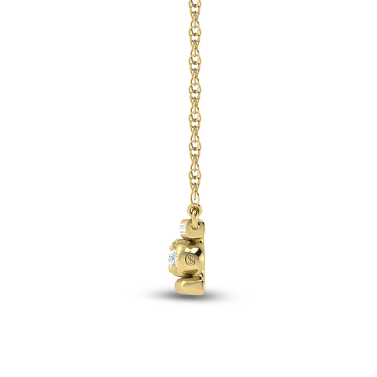 3/8 carat total diamond in 14k yellow gold. Fashion necklace