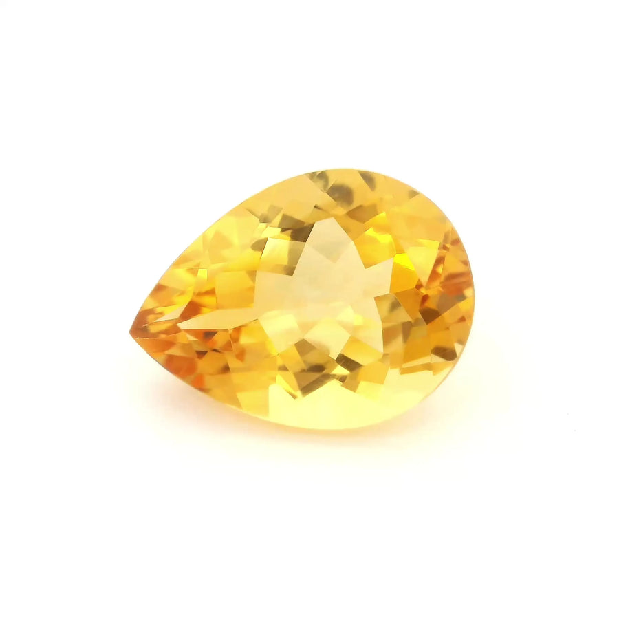 8.49ct Pear Natural Citrine (Colour Yellow, Clarity Eye Clean, Cut Faceted)