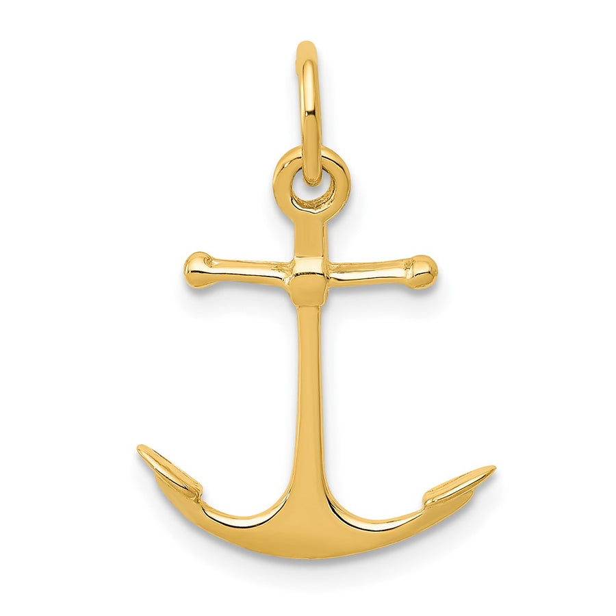 Colgante 3D de Ancla de 14K