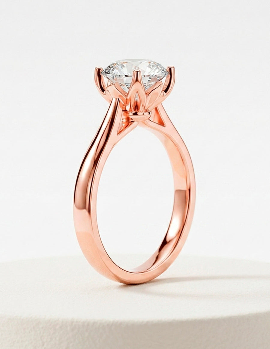 Anillo de Compromiso - solitario - AMORE1-RD-CZ