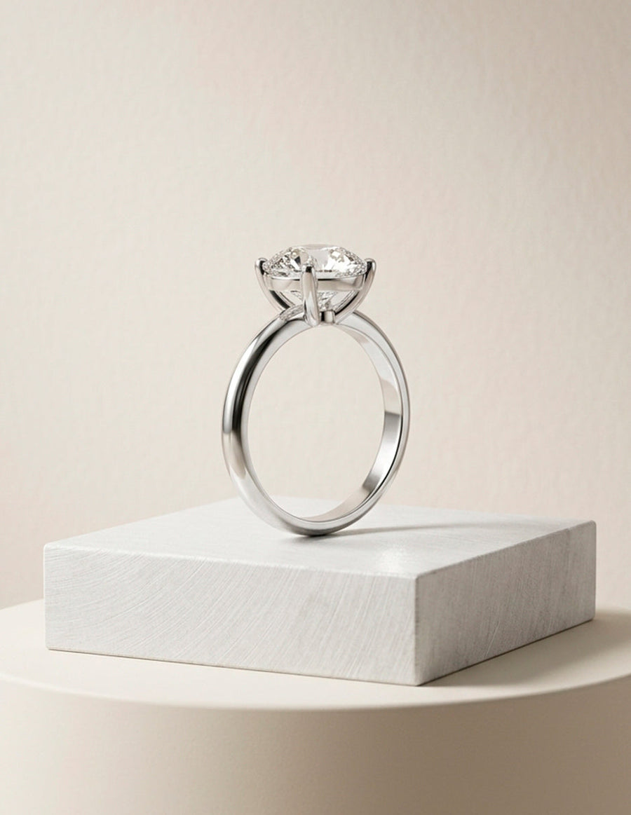 Anillo de Compromiso - solitario - AMORE10-RD-CZ