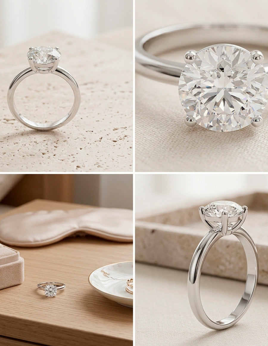 Anillo de Compromiso - solitario - AMORE10-RD-CZ