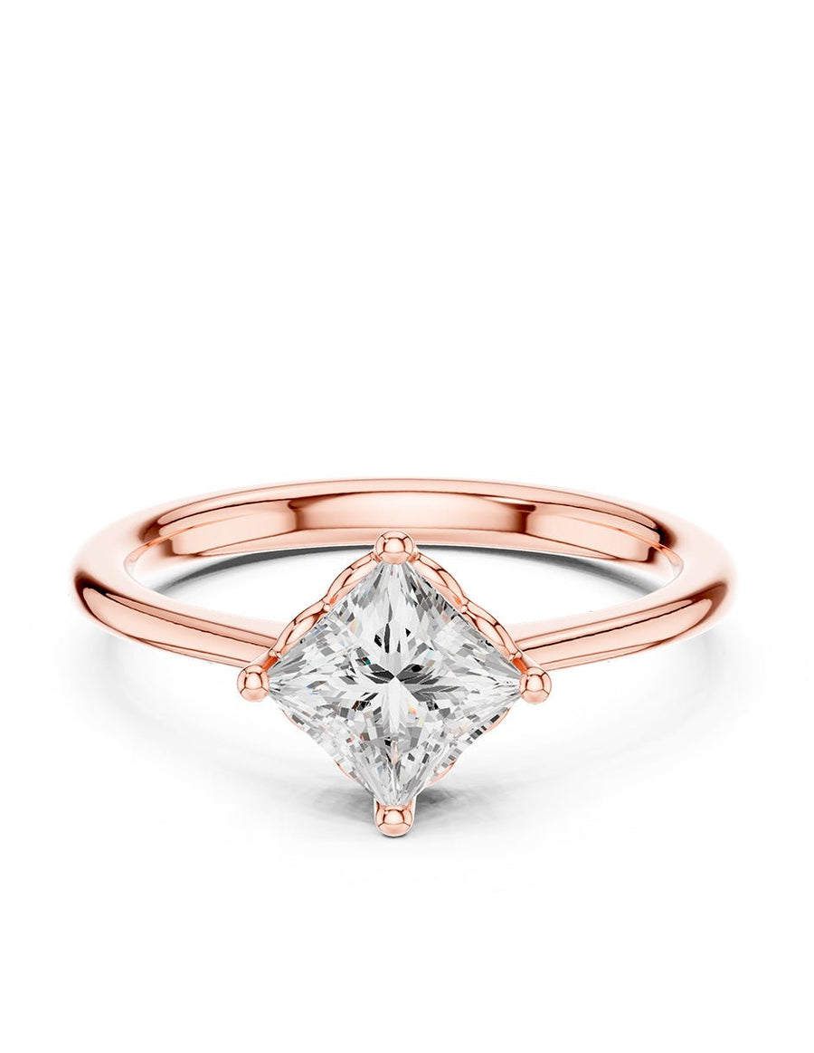 Anillo de Compromiso - solitario - AMORE100-PR-CZ