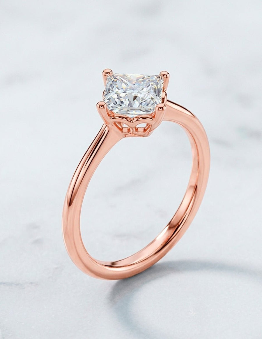 Anillo de Compromiso - solitario - AMORE100-PR-CZ