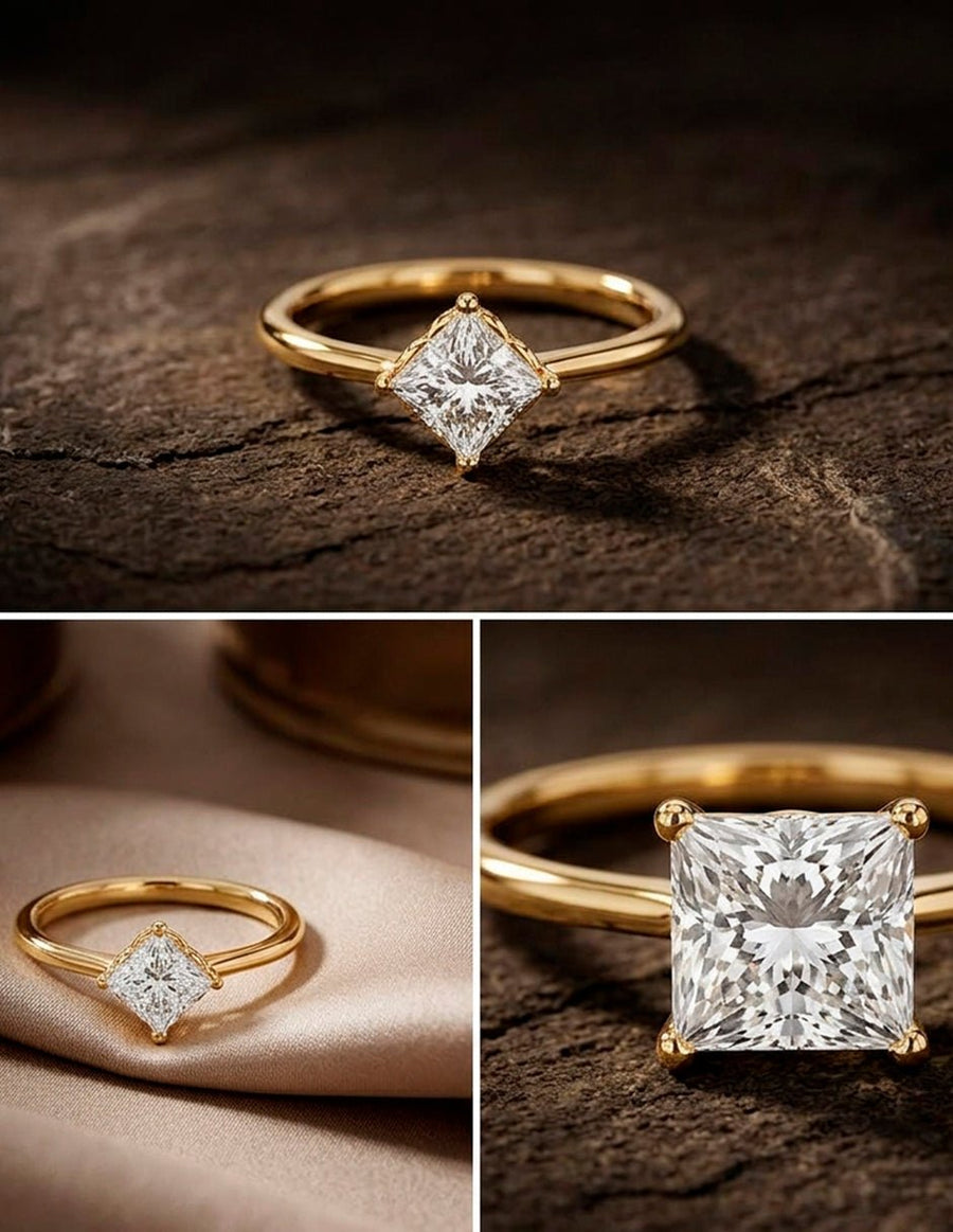 Anillo de Compromiso - solitario - AMORE100-PR-CZ