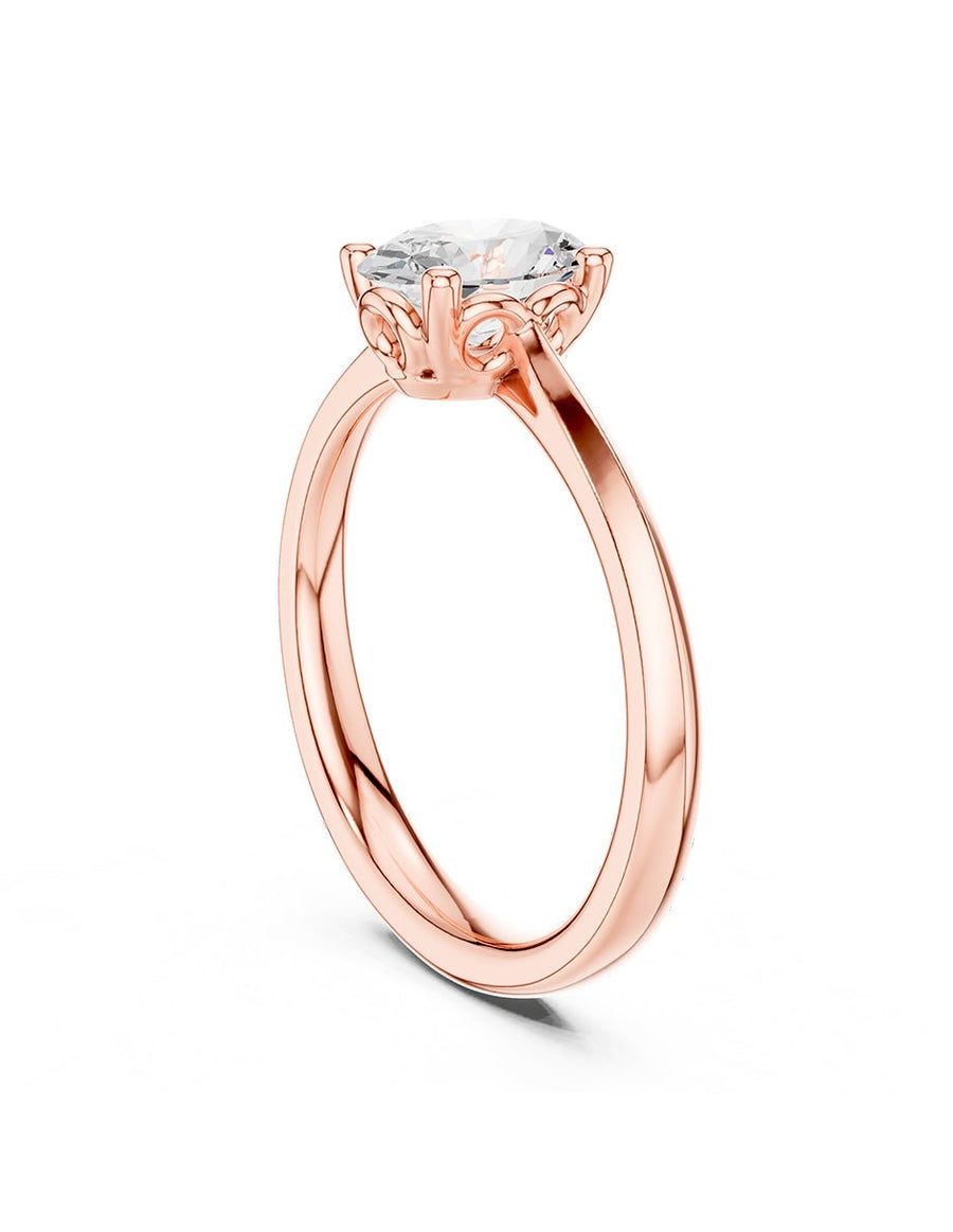 Anillo de Compromiso - solitario - AMORE101-OV-CZ