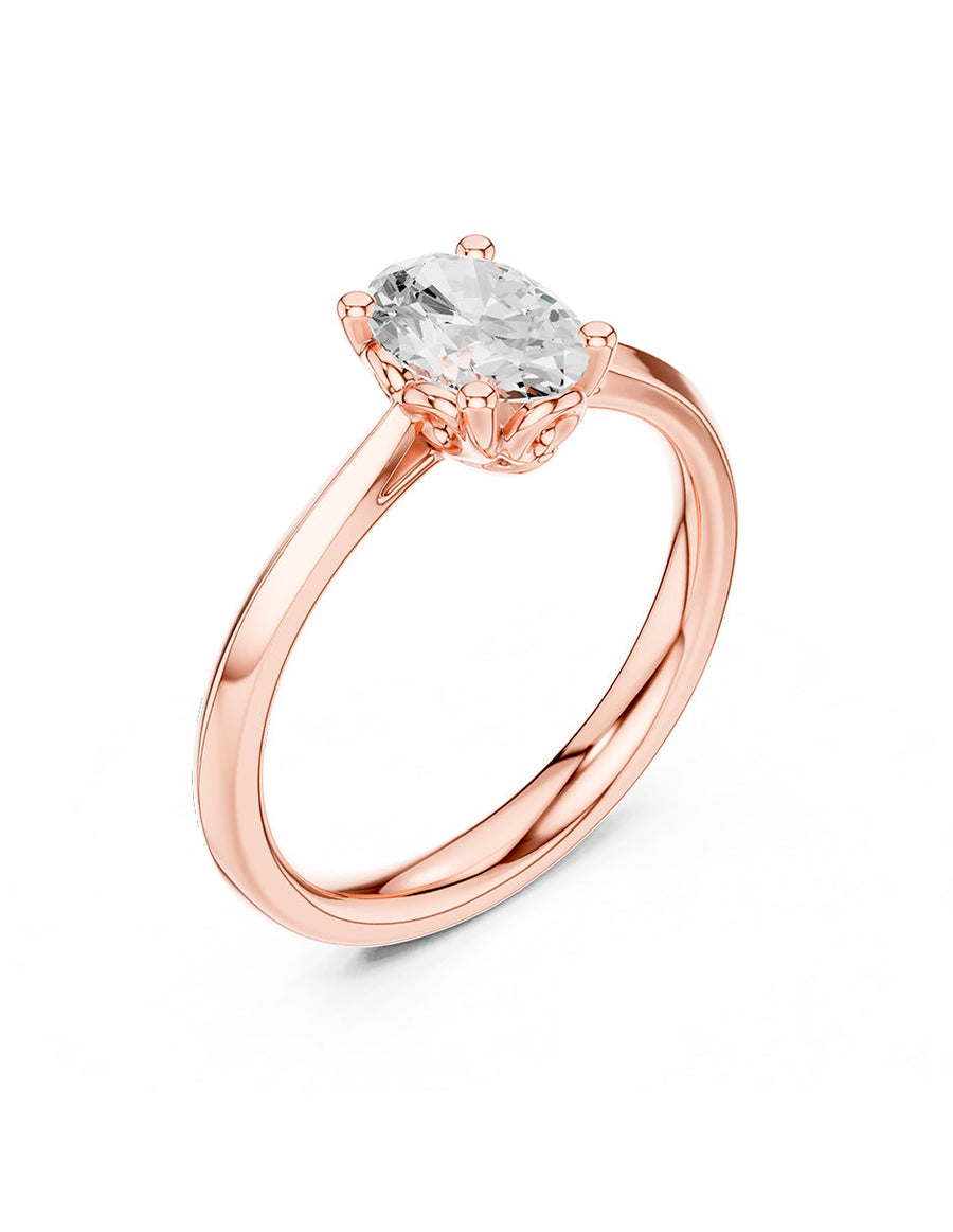 Anillo de compromiso - solitario - AMORE101-OV-LG