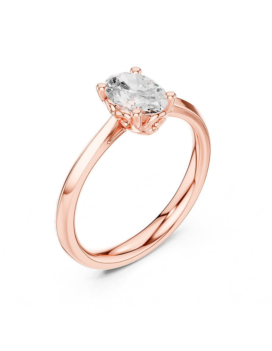 Anillo de Compromiso - solitario - AMORE101-OV-CZ