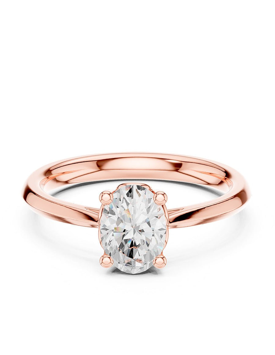 Anillo de Compromiso - solitario - AMORE101-OV-CZ