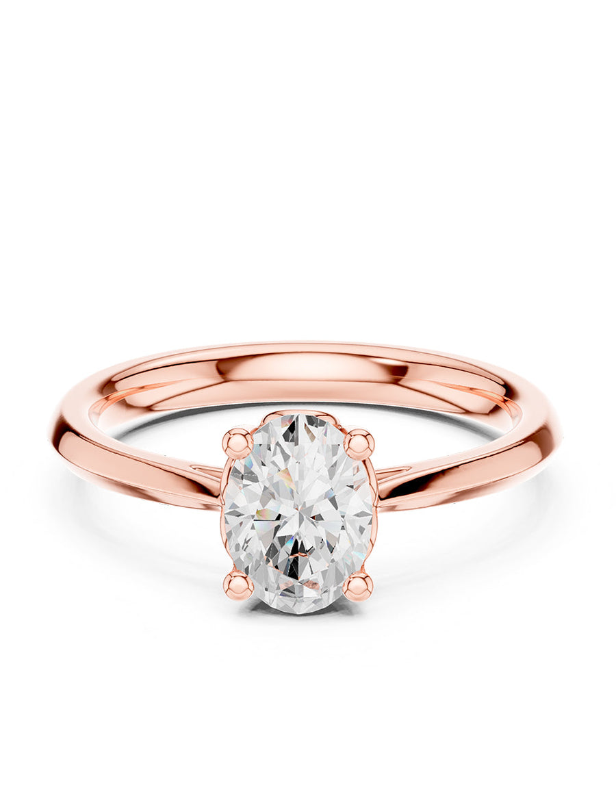 Anillo de compromiso - solitario - AMORE101-OV-LG
