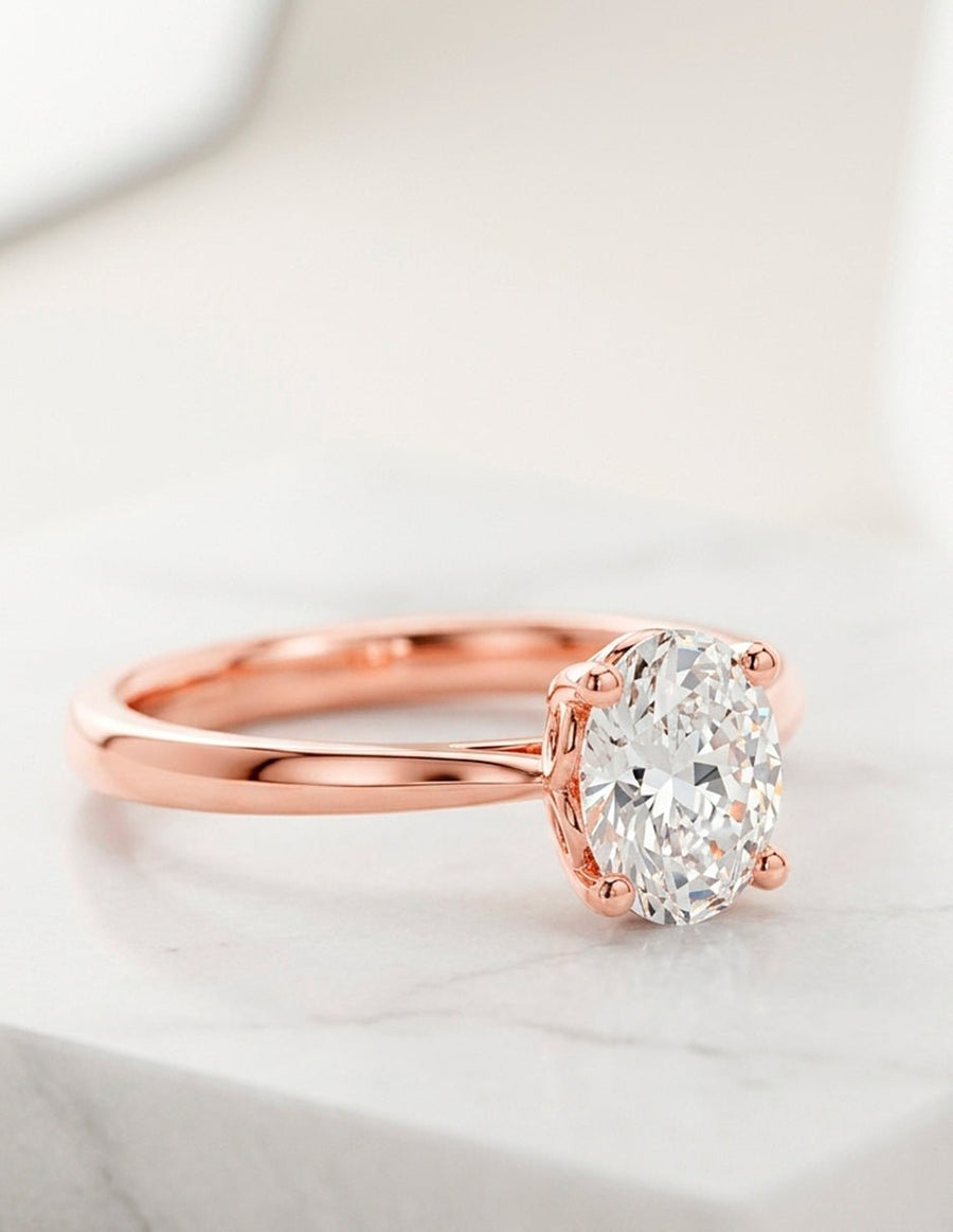 Anillo de Compromiso - solitario - AMORE101-OV-CZ
