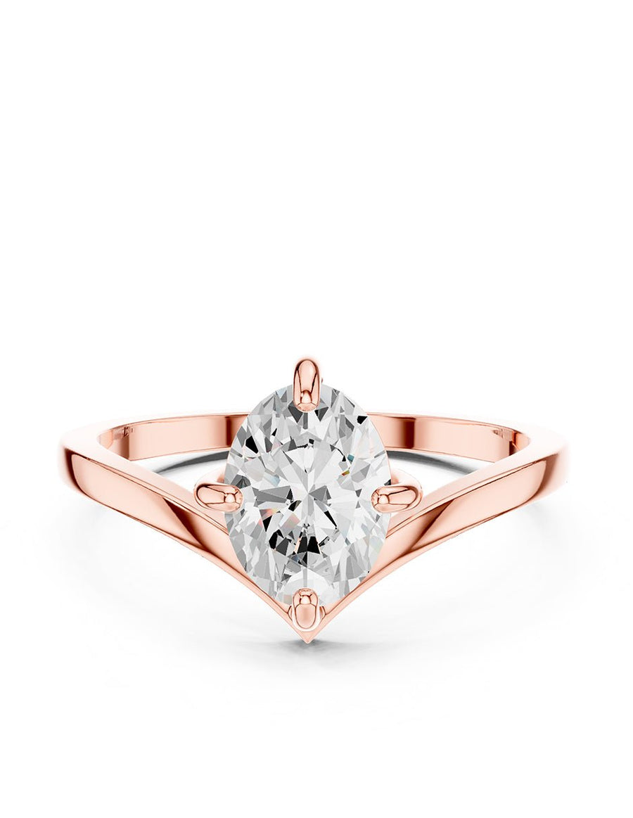 Anillo de Compromiso - solitario - AMORE102-OV-CZ