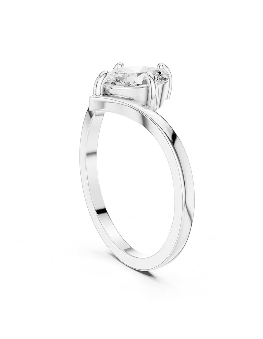 Anillo de Compromiso - solitario - AMORE102-OV-CZ