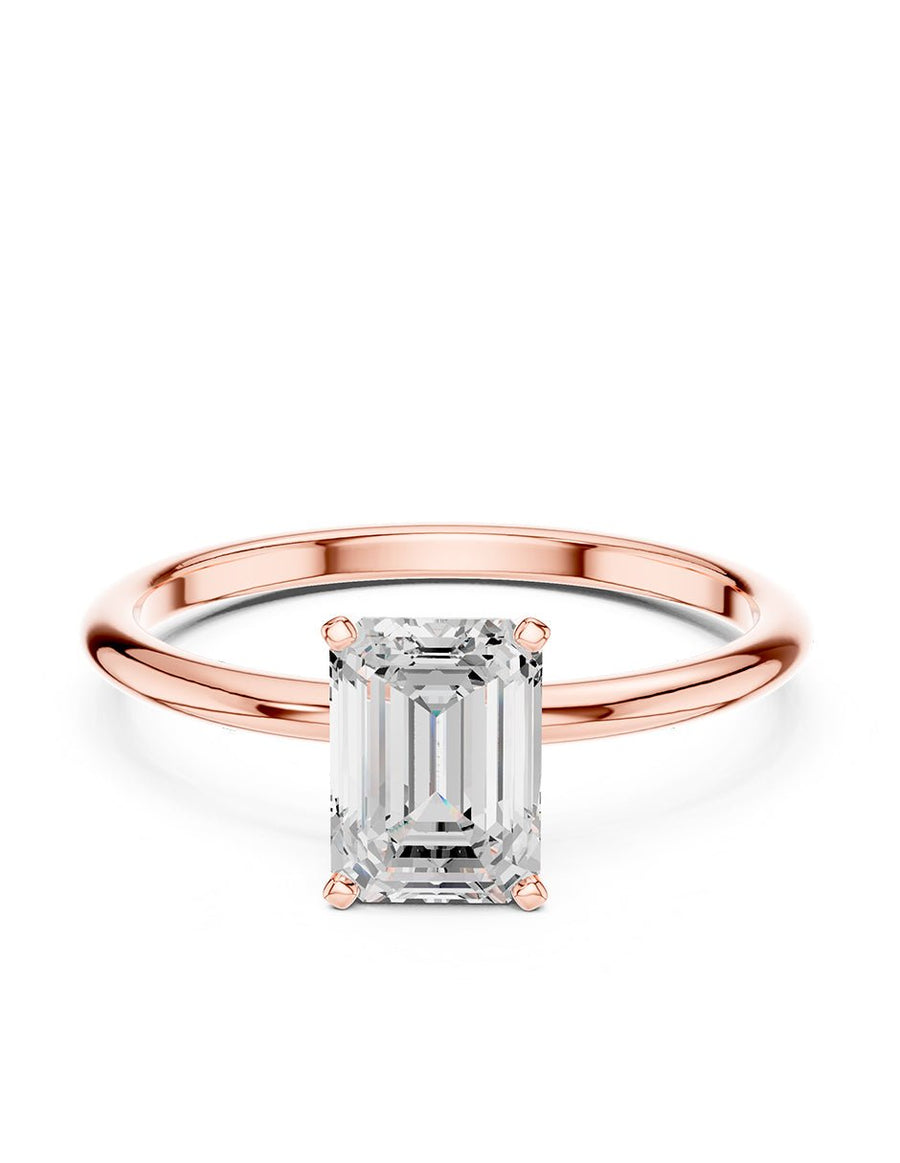 Anillo de Compromiso - solitario - AMORE103-EM-CZ