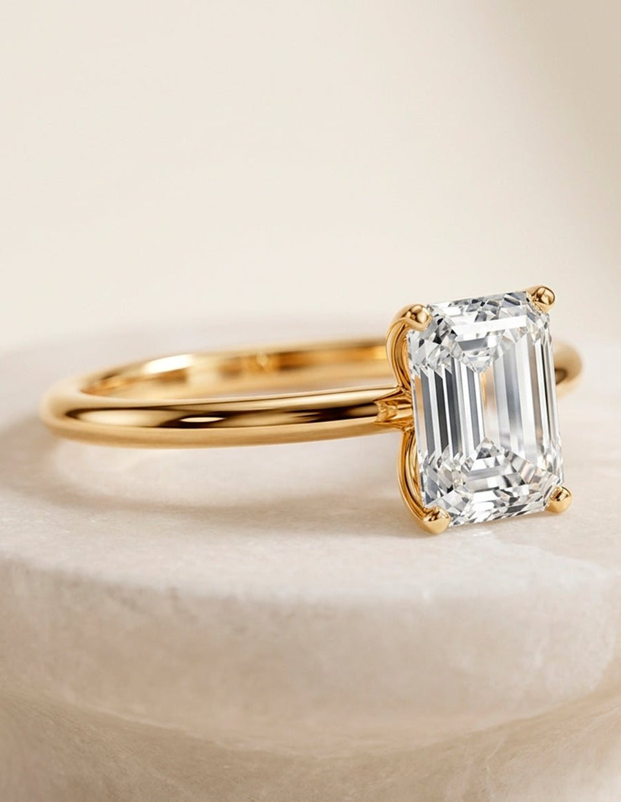Anillo de Compromiso - solitario - AMORE103-EM-CZ