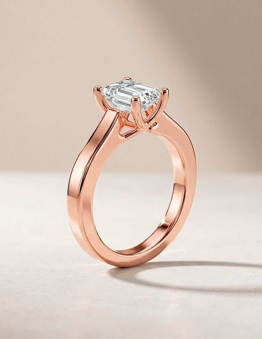 Anillo de Compromiso - solitario - AMORE104-EM-CZ