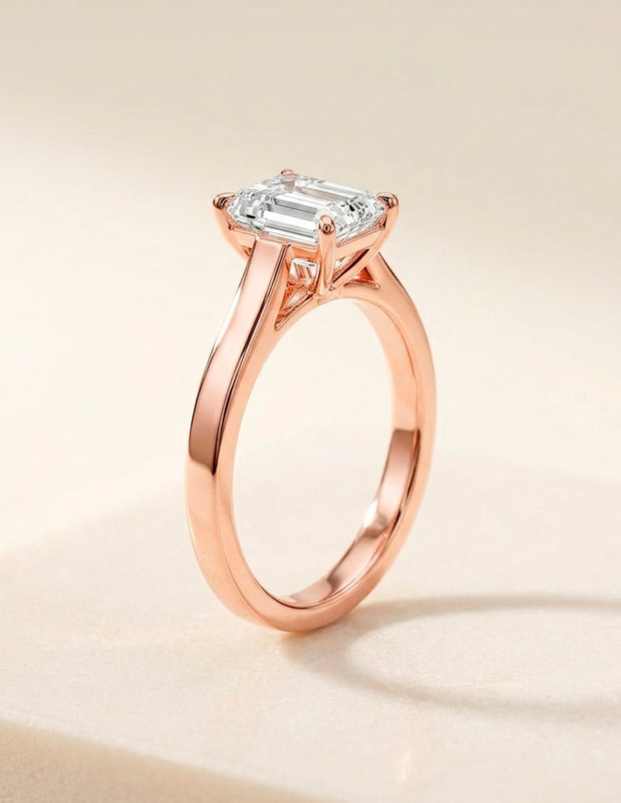 Anillo de Compromiso - solitario - AMORE104-EM-CZ