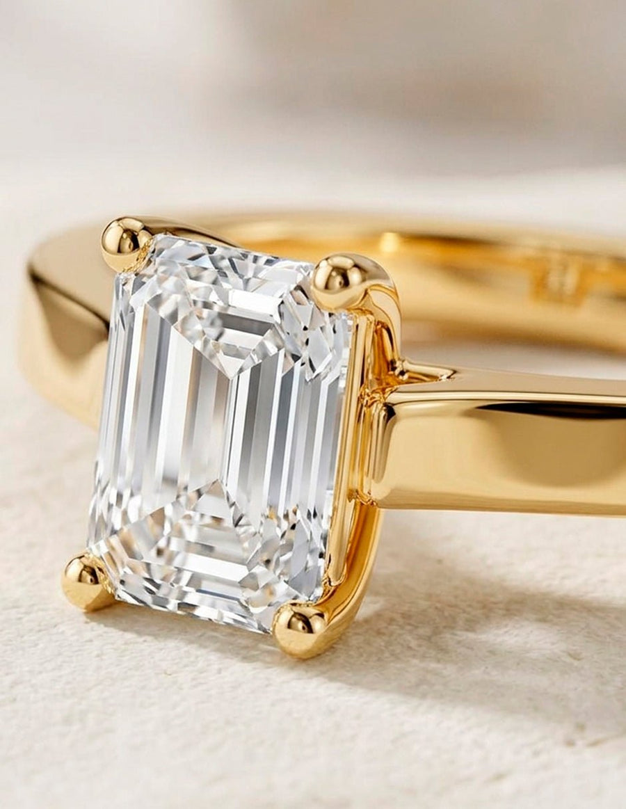 Anillo de Compromiso - solitario - AMORE104-EM-CZ
