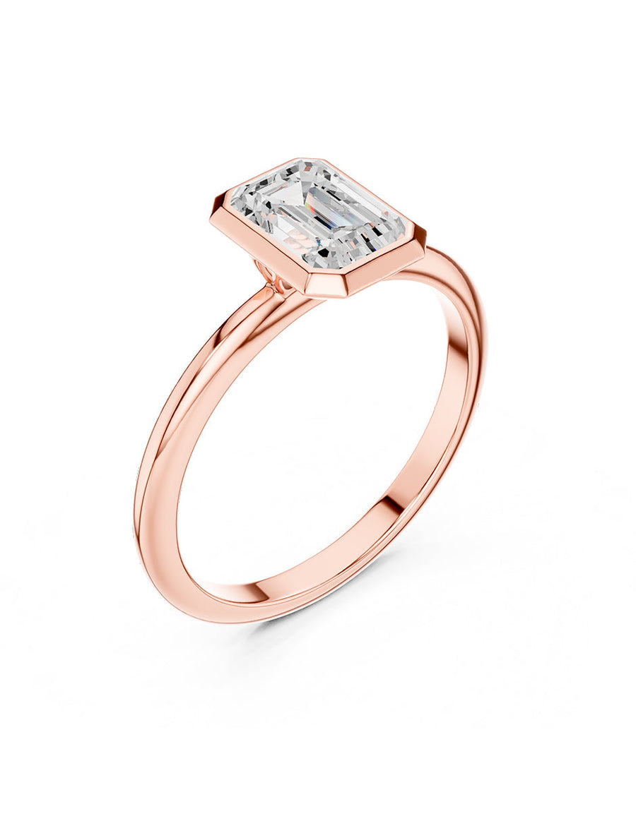 Anillo de compromiso - solitario - AMORE105-EM-LG